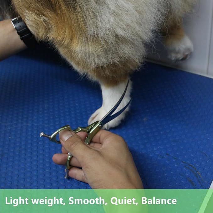 HASHIMOTO Curved Scissors for Dog Grooming, Dog Grooming Scissors Curved, Extremely Light Weight, 6.5 inch, 30 Degree of Curved Blade, Matt Surface.