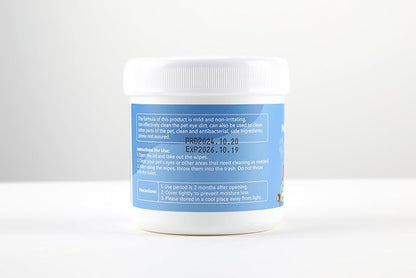 Pet Eye Wipes for Dogs Cats 120PCS, Dog Eye Wipes for Remove Eye Discharge and Crust Coconut Oil Non-Irritating Gentle Reduce Tear Stains Pet Cleaning Grooming Wipes for Eyes Face