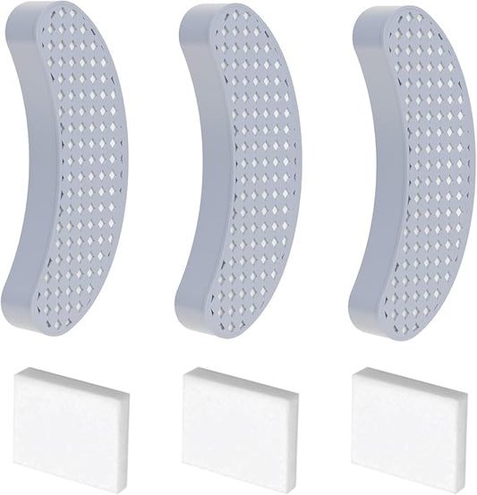 Petinstinct Cat Water Fountain Filter Replacement, 3 Pcs Pet Fountain Filter with 3 Pcs Sponges Foam for 108oz/3.2L Stainless Steel Automatic Cat Water Dispenser