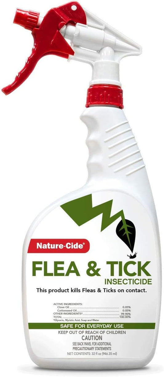 Nature-Cide Flea & Tick. All Natural Tick and Flea Spray for House and Pets to Keep Your Home Safe. Kills on Contact. No Strong Odor. 32 oz