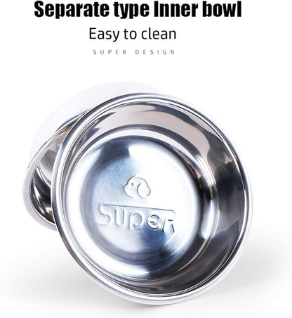 Pet Bowls Stainless Steel Dog Cat Pet Bowl Universal Pet Water and Food Bowls 4 Sizes and 5 Colors Available (S, Blue)