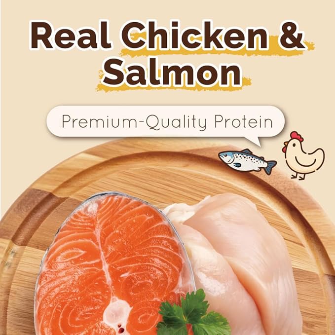 Gootoe Chicken Breast Wrapped Salmon Sticks 1.5lb, All Natural, Grain-Free, Low Fat, Premium Training Chews, Healthy & Easily Digestible
