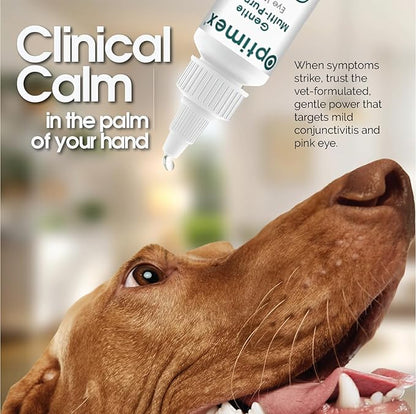 Gentle Multi-Purpose Eye Wash for Dogs & Cats-4 fl oz-Helps with Eye Infections, Redness, Irritation, Tear Stains & Discharge-Supports Pink Eye, Conjunctivitis & Dry Eye Relief-Vet Formulated