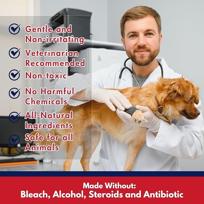 Wash-It Wound Wash for Dogs | Pet Wound Care for Dogs with Hypochlorous Acid to Clean Wounds, Cuts, Burns & Irritation & Prevents Infection | US-Made Dog Wound Care & Safe for All Animals (4oz)