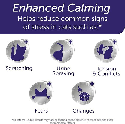 FELIWAY® Optimum 30 Day Cat Calming Refill for Pheromone Diffuser, 48ml - Helps Reduce Common Signs of Stress in Cats & Kittens, Enhanced Calming
