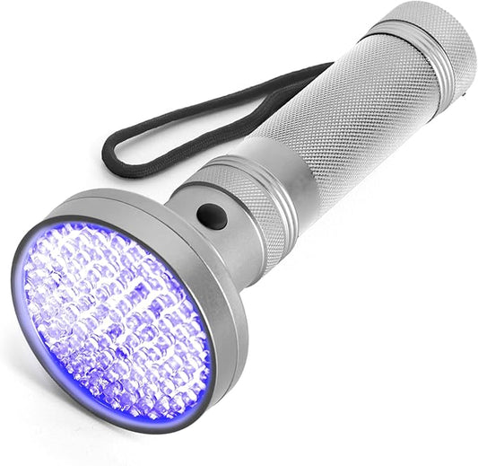 100 LED UV Flashlight Grey Light, Portable Ultraviolet Torch for Pet Urine Detection, Stains, Scorpions, and Bed Bugs – High Power UV Lamp (Batteries Not Included)