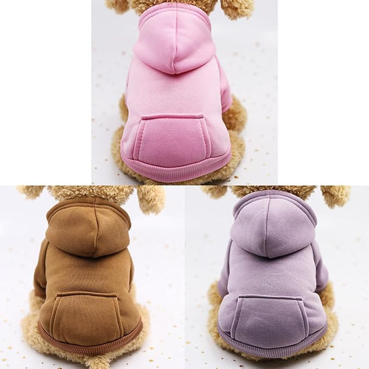 TAPBULL Dog Dresses, Fashionable Pet Dog Sweatshirt Clothes in Light Colors, Cute Cat Birthday Dress Outfit (Pink/Purple/Coffee 3-Pack), Large