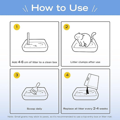 Natural Cat Litter Unscented, 100% Plant-Based, Strong Clumping Litter, Easy Scooping, Clumps Lift Cleanly, Chemical-Free, Low Dust, Corn & Cassava Litter, 16.5 LB (5.5 LB x 3 Bags)