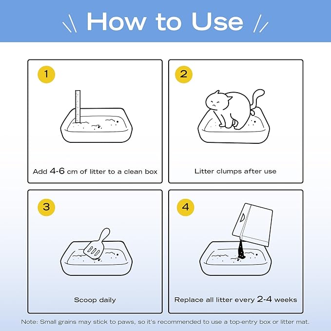 Natural Cat Litter Unscented, 100% Plant-Based, Strong Clumping Litter, Easy Scooping, Clumps Lift Cleanly, Chemical-Free, Low Dust, Corn & Cassava Litter, 5.5 LB