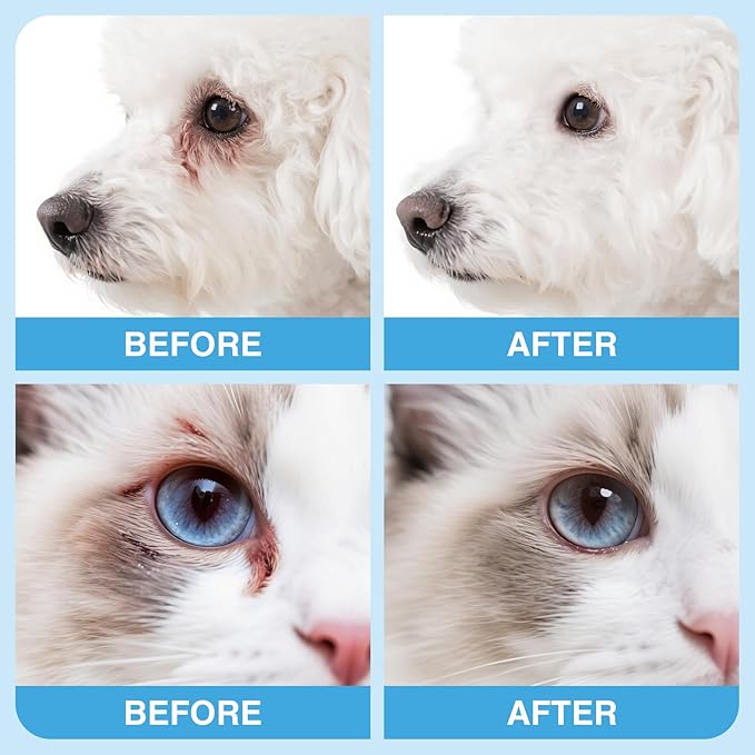 Tear Stain Remover for Dogs & Cats, Natural Gentle Pet Tear Stain Clean Pen,Effectively Cleans Tear Stains, Eye Discharge & Debris, Pefect for White Dogs