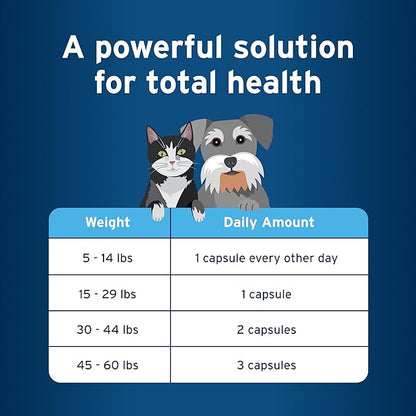 Bundle of Seresto Cat Collar for Cats + Pet Protect Omega 3 Supplement for Small Dogs & Cats | 60 Capsules