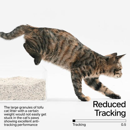 pidan Mix Cat Litter,Tofu Cat Litter with Bentonite,Absorbent and Fast Drying,Flushable Tofu Litter,Selected Quality Pea Dregs,5-Fold Water Absorption,Strong Clumping (5.3lb×1bag)