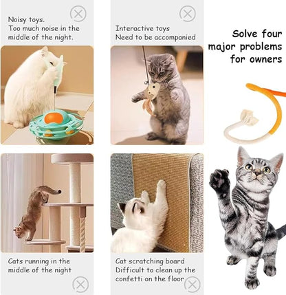 PAZ'S GIFT Cat Chew Toys - Kick & Rope Toys for Indoor Cat Interaction & Teething - 3 Pack