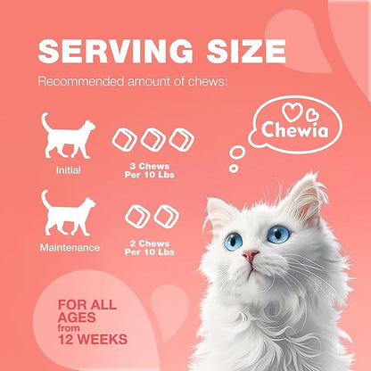 Flea Treatment for Cats - Daily Oral Cat Flea and Tick Chews - Chewable Tick Treatment Supplement for Kittens - Skin & Coat, Digestive Health Supplement - Alternative to Collars, Combs, Shampoos