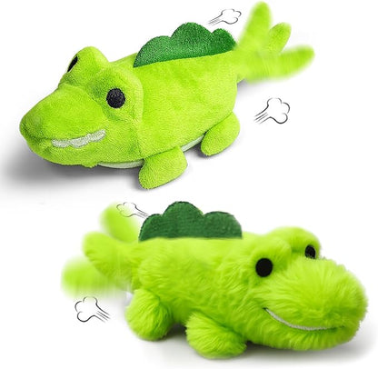 Interactive Cat Toys for Indoor Cats - Self-Charging Croc Chase Toy with 360° Motion, Wagging Tail & Catnip, Automatic Exercise Toy for Bored Kittens/Adults(Set)
