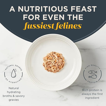 Reveal Natural Wet Cat Food, 18 Count, Grain Free, Limited Ingredient Cat Food Cups, Tuna with Shrimp in Broth, 2.12 oz Easy Peel Cups