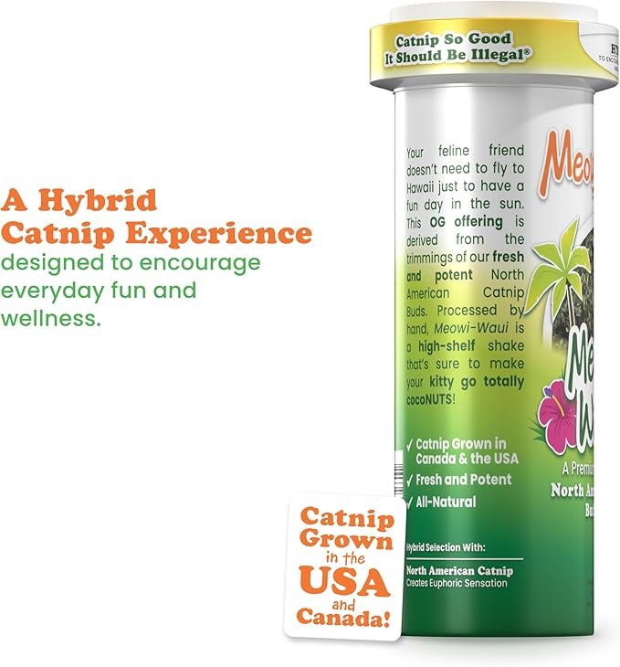 Meowijuana Pickle Bundle | Get Kickin' Refillable Spicy Pickle Toy and Meowi-Waui Catnip | Promotes Play and Cat Health | Includes North American Organic Catnip