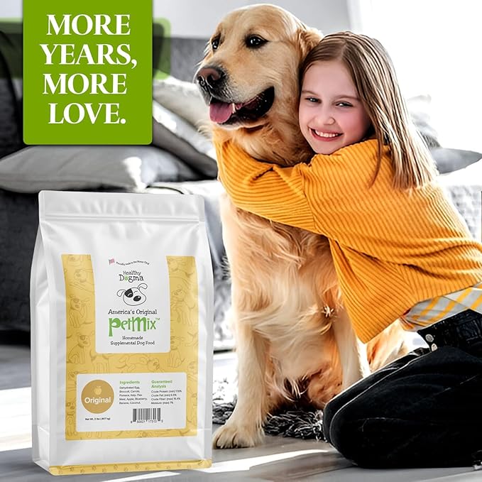 Healthy Dogma PetMix Dehydrated Dog Food for Allergies, Joint Support & Mobility – USA Made Raw, Homemade Dog Food (Original, 2 lbs)