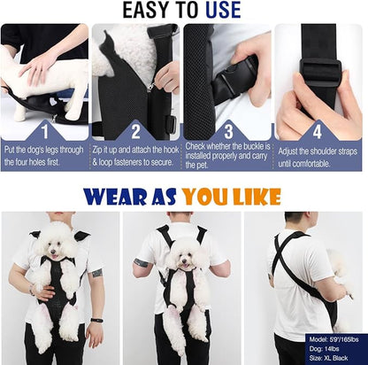 Pawaboo Pet Carrier Backpack, Adjustable Pet Front Cat Dog Carrier Backpack Travel Bag, Legs Out, Easy-Fit for Traveling Hiking Camping for Small Medium Dogs Cats Puppies, Small, Pink Camouflage