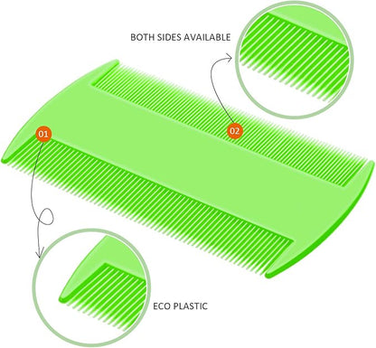 6 Pieces Pet Lice Combs Dog Grooming Flea Cat Tear Stain Comb for Removal Dandruff, Hair Stain, Nit(Pink, Green, Purple, Yellow)