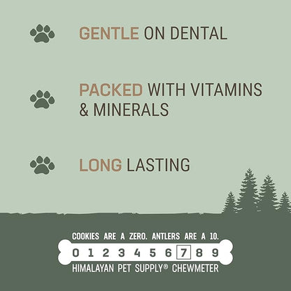 Antler and Himalayan Cheese Dog Chew | Long Lasting, Stain Free, Protein Rich, Low Odor | 100% Natural, Healthy & Safe | No Lactose, Gluten Or Grains | Antler Bone | for Dogs 45 Lbs & Smaller