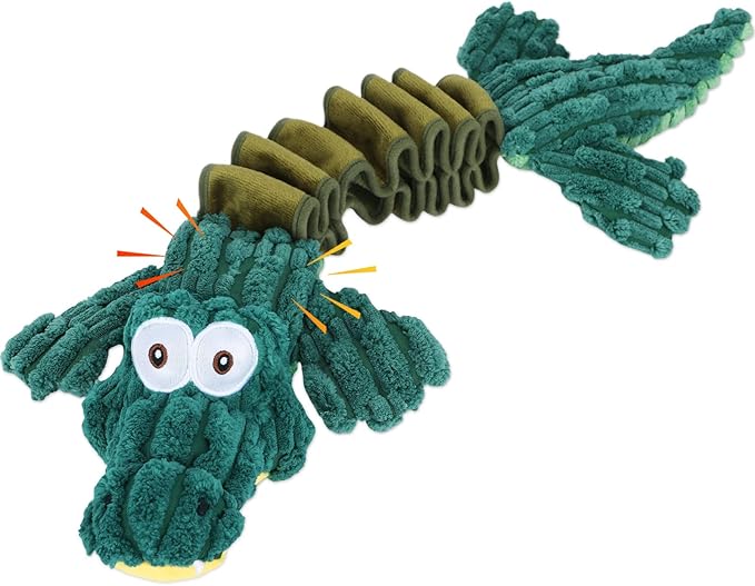 Squeaky Plush Stuffed Pet Toys With Crinkle Paper - Interactive Tug of War for Small, Medium, Large Dogs - Cute Puppy Toy to Keep Them Busy