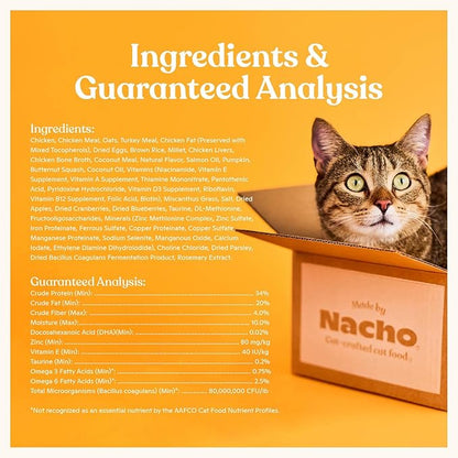 Made by Nacho Kitten Dry Kibble Infused with Bone Broth, Healthy High Protein Cat Food, Cage-Free Chicken and Chicken Liver, 4lb Bag