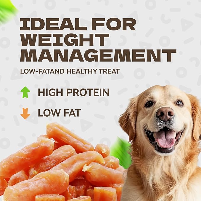 Chicken Sausage Dog Treats, High Protein Chicken Jerky Training Treats Skiny Coat Soft Dog Chews Pet Snacks for Senior Small Medium Large Breed 10.58oz