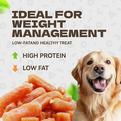 Chicken Sausage Dog Treats, High Protein Chicken Jerky Training Treats Skiny Coat Soft Dog Chews Pet Snacks for Senior Small Medium Large Breed 10.58oz