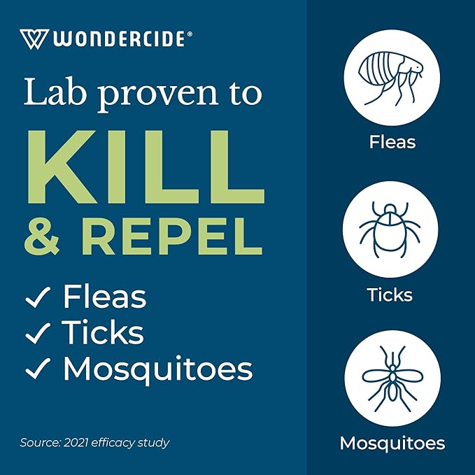 Wondercide - Flea, Tick & Mosquito Spray for Dogs, Cats, and Home - Flea and Tick Killer, Control, Prevention, Treatment - with Natural Essential Oils - Pet and Family Safe - Peppermint 32 oz