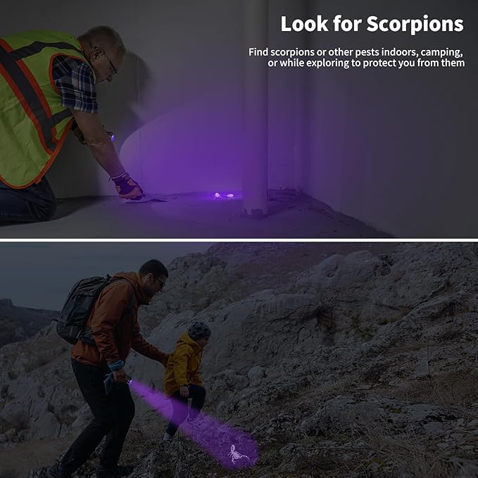 UV Flashlight Black Light UV Lights, 5 Pack 9 LED 395nm Ultraviolet Blacklight, Handheld Mini Torch Light Pet Urine Detector for Dog/Cat Urine, Dry Stains, Bed Bug(15x AAA Batteries(Black))