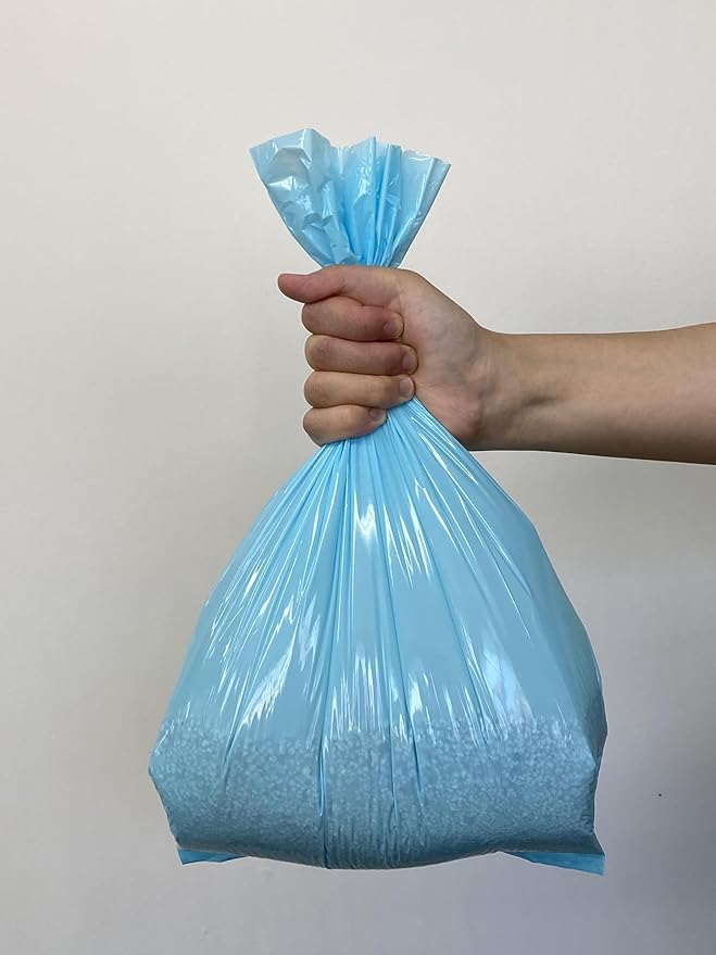 BOS Amazing Odor Sealing Cat Waste Disposal Bags - Durable and Unscented [Size: M, Color: Light blue] (90 count, Pack of 1) (90 Bags)