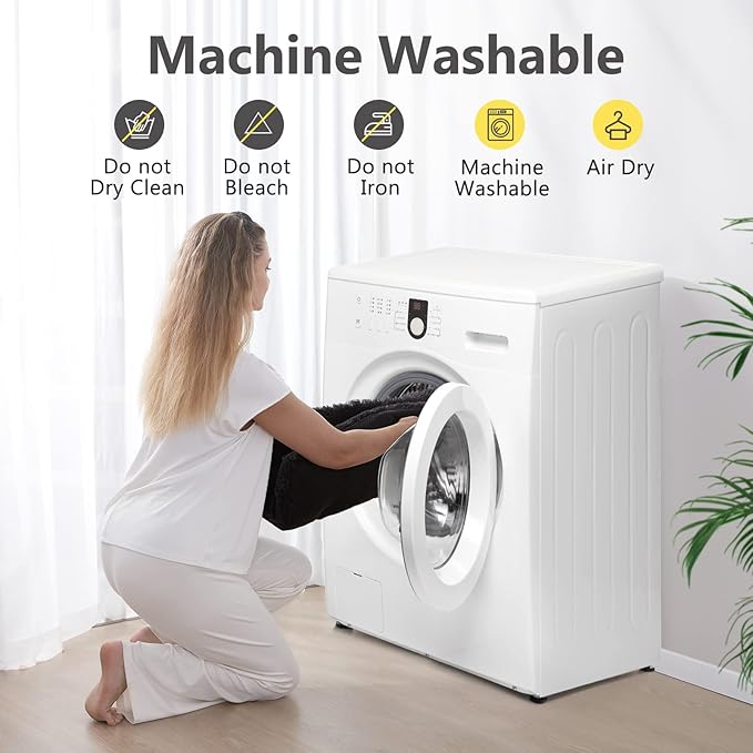 JOEJOY Dog Bed Crate Pad, Deluxe Plush Washable Dog Beds Fulffy Soft Kennel Pad Anti-Slip Pet Sleeping Mat for Small Dogs, 23" x 18", Grey