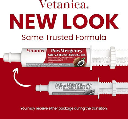 PawMergency – Activated Charcoal First Aid Kit Emergency Rescue for Dogs, Cats, Puppy & Pet Poisoning Kit, Camping Survival Remedy Essential, Oral Anti Diarrhea Digestive Paste Ready to Absorb Toxins