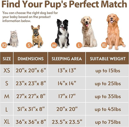 JOLLYVOGUE Calming Dog & Cat Bed for Large Dogs, Anti-Anxiety Donut Cuddler Cozy Soft Round Bed with Anti-Slip Bottom, Fluffy Faux Fur Plush Cushion Beds for Medium Dogs (36")