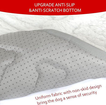 Dog Bed Crate Mat(42" X 28"), Soft Plush Dog Bed Pad Machine Washable Crate Pad, Dog Sleeping Mat with Anti Slip Bottom