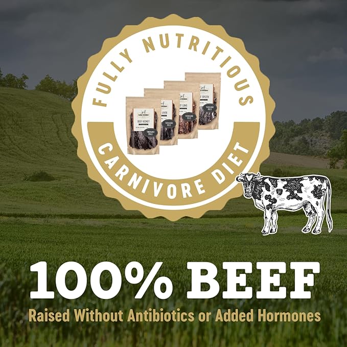 Farm Hounds - Beef Organs Bundle - Premium Beef Organs for Dogs - Made from 100% Humanely Raised Cattle - Great for Training & Treats - No Added Fillers - Made in USA - 4 Pack