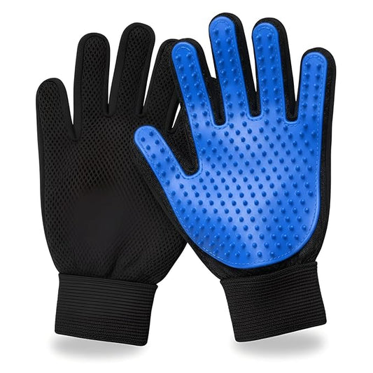 Silent Groom Pro Grooming Glove for Dogs, Cats, Rabbits & Horses | 2-in-1 Pet Brush & Deshedding Tool | Gentle Bathing & Cleaning for Long & Short Hair | Grooming Supplies for Pet Fur Control