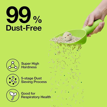 Vetreska Tofu Cat Litter - Strong Clumping, Dust Free, Low Tracking, Flushable, Water Absorbent - Cactus (5.5lb x 1bag)