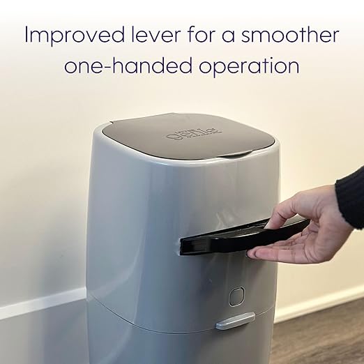 Litter Genie Plus Pail (Silver) | Cat Litter Box Waste Disposal System for Odor Control | Includes 1 Square Refill Bag