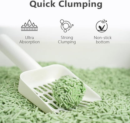 Tofu Cat Litter - Strong Clumping, Ultra Absorbent, Odor Control, Flushable, Low Tracking, Low Dust Tofu Litter Pellets 4 Packs/24LB (Green Tea)