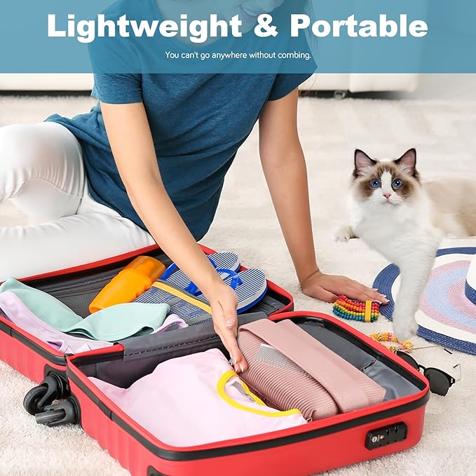 6 Inches Stainless Steel Pet Comb for Dogs & Cats, Metal Detangling Grooming Tool for Long & Short Haired Pets, Anti-Static Cat Comb with Rounded Teeth for Matted Fur Removal & Shedding Control