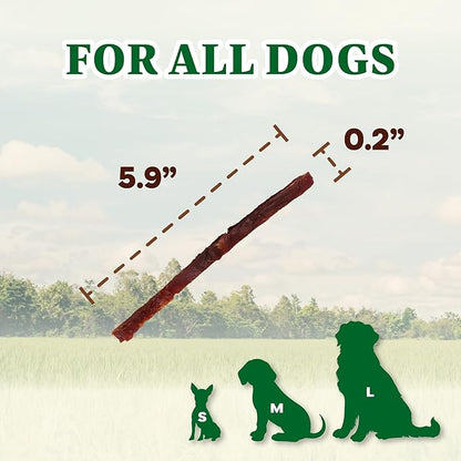 AFreschi Buffalo Dog Treats, All-Natural, Hypoallergenic, High Protein, Low Fat, Human Grade Puppy Chews – Healthy Grain-Free Training Treats, 12oz Jerky Strips