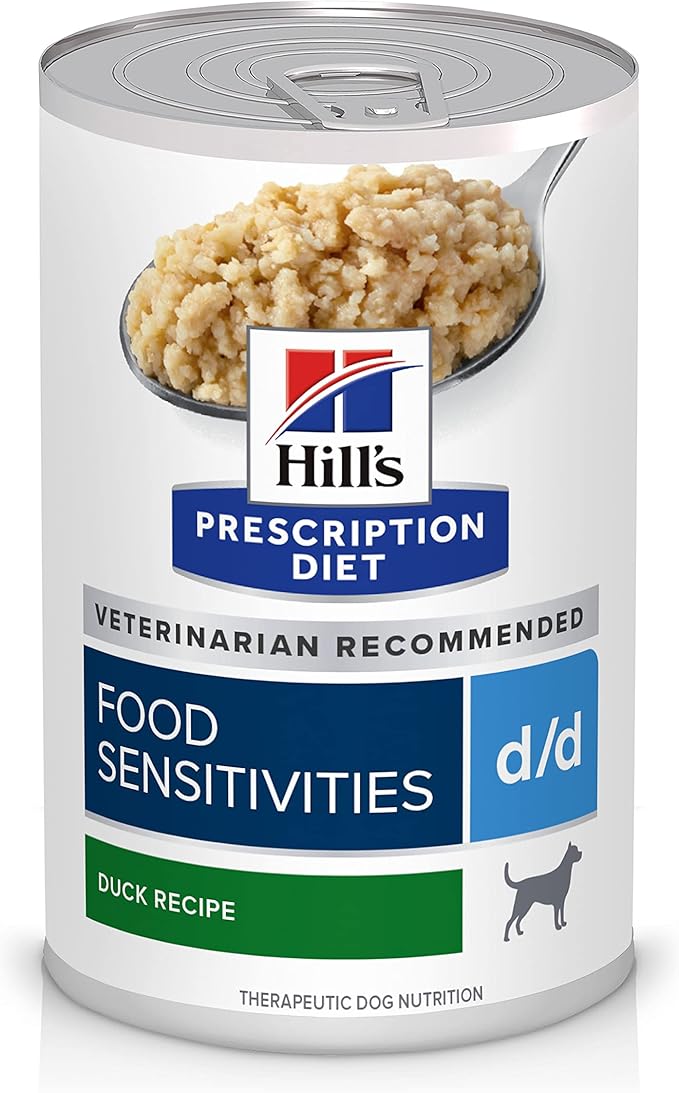 Hill's Prescription Diet d/d Skin/Food Sensitivities Duck Formula Wet Dog Food, Veterinary Diet, 13 oz. Cans, 12-Pack