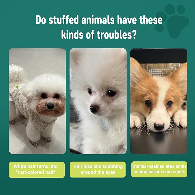 Tear Stain Chews for Dogs - Dog Tear Stain Remover & Supplement with Antioxidant Blend, Vitamin C, Lutein - 120ct Beef Flavor Soft Chews for Eye Health & White Fur Care (ND-038)