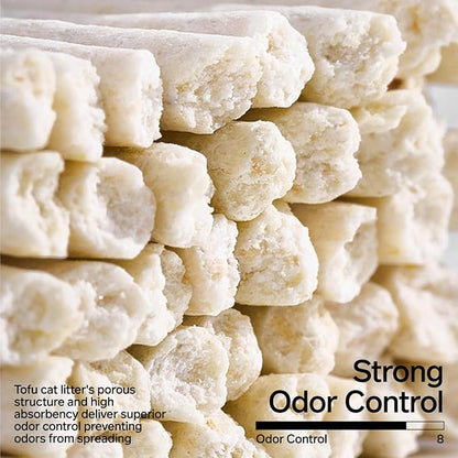 pidan Mix Cat Litter,Tofu Cat Litter with Bentonite 70%:30%,Absorbent and Fast Drying,Flushable Tofu Litter,Selected Quality Pea Dregs,5-Fold Water Absorption,Strong Clumping（5.3lb×2bags）