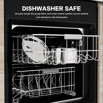 Battery Operated Cat Water Fountain Wireless, 4L/135oz Stainless Steel Pet Fountain for drinking Dog Water Dispenser Cordless with Motion Sensor, Ultra-Quiet Pump & for Cats Inside, Dog, Multiple Pets