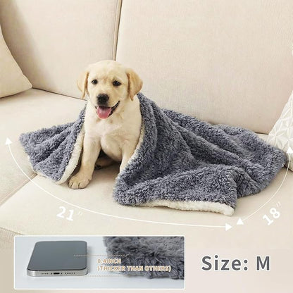 Cat Blanket for Indoor Cats Ultra-Soft Plush Small Blanket Machine Washable Cozy Calming for Kittens Cats Bed Couch Car 21"x18" Grey