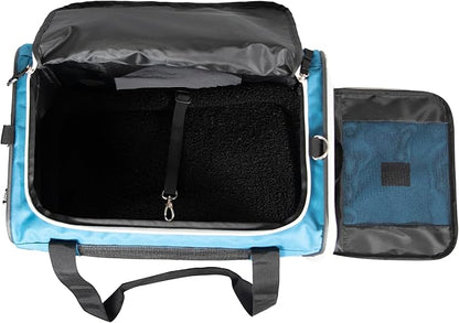 Travel Cat The Odyssey Soft Cat Carrier - Portable Comfort Soft Sided Travel Carrier for Small, Medium Cat, Kitten up to 20 LBs - Pet Travel Carrier Backpack with Shoulder Strap (Blue)
