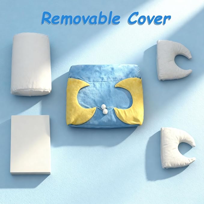 Cat Couch with Soft Pillow, Supportive Dog Couch, Cat Sofa with Removable Cover，Cute Moon Shaped, 24 Inch